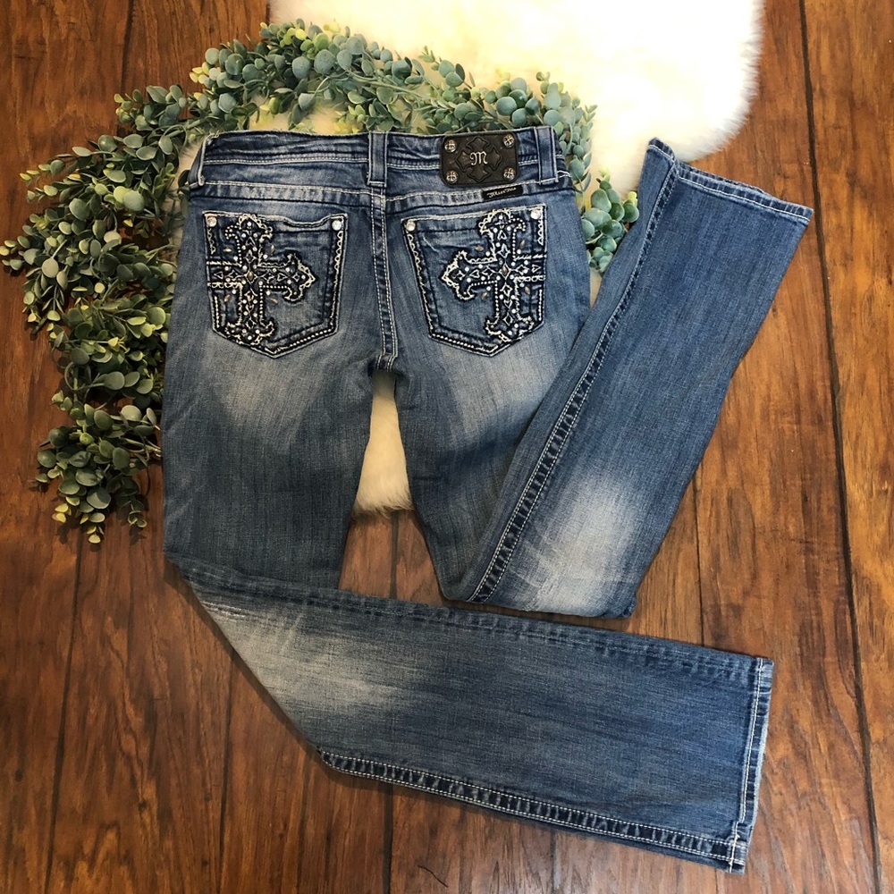 Miss me embellished boot cut jeans